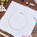 Cotton Cloth for Punch Needle, Punch Needle Fabric, Embroidery Fabric, Square, White, 398~400x398~400x0.4mm