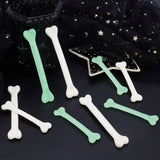 2Sets Halloween Toys Decorations, Bones, Mixed Color, 70.5~96x15.5~16x6~8mm, Hole: 2.7mm, 1set/style