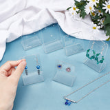 12Pcs 3 Style Acrylic Earring Stands Displays, L-shaped, Clear, 3~3.65x4.95~5x5.5~7cm, 4pcs/style