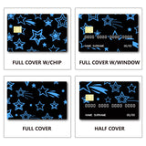 PVC Plastic Waterproof Card Stickers, Self-adhesion Card Skin for Bank Card Decor, Rectangle, Star, 186.3x137.3mm