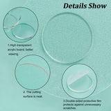 100Pcs Transparent Circle, Reusable Cake Boards for Display, Flat Round, Ghost White, 24.5x2mm