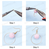 DIY Heart Themed Earring Making Kits, Including 304 Stainless Steel Linking Ring, Brass Linking Rings & Earring Hooks, Alloy & Wood & Iron Pendants, Glass Beads, Mixed Color