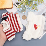 4Pcs 4 Style Cellucotton Doll Clothes, Dolls Replace Hoodie Sweater Accessories, for Toy Teddy Bear Clothes, Mixed Patterns, 100~160x175~199x4.8~13mm, 1pc/style