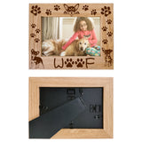 Natural Wood Photo Frames, for Tabletop Display Photo Frame, Rectangle, Dog, 168x218mm, Inner Diameter: 142x90mm
