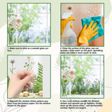 Electrostatic PVC Window Sticker, for Window Home Decoration, Other Plants, 390x1180mm