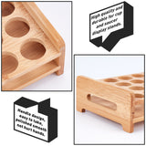 Wooden Storage Rack/Display, for Cup & Saucer Display, Rectangle, BurlyWood, 250x160x65.5mm, Hole: 31mm