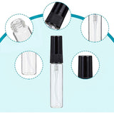 Mini Refillable Glass Spray Bottles, with Plastic Fine Mist Sprayer & Dust Cap, for Perfume, Essential Oil, Clear, 7.65x1.4cm, Capacity: 5ml