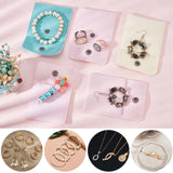 3 Colors Square Velvet Jewelry Bags, with Snap Fastener, Mixed Color, 6.7~7.3x6.7~7.3x0.95cm, 3pcs/color, 9pcs/bag
