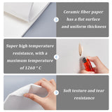 Ceramic Fiber Fireproof Paper, DIY Glass Fusing Auxiliary Accessories, for Microware Kiln, Rectangle, White, 30x20x0.6cm