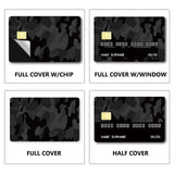 PVC Plastic Waterproof Card Stickers, Self-adhesion Card Skin for Bank Card Decor, Rectangle, Camouflage, 186.3x137.3mm