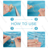 DIY Ocean Theme Wine Glass Charm Making Kit, Including Brass Whale Tail & Shell & Dolphin Pendants & Hoop Earring Findings , Real 18K Gold Plated, 36Pcs/box