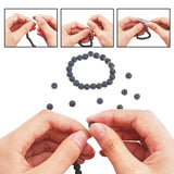 Natural Lava Rock Beads Strands, Dyed, Round, Black, 12mm, Hole: 1mm, about 60pcs/box