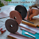 6M 3 Colors Flat Cowhide Cord, for Necklace & Bracelet Making Accessories, Mixed Color, 10x2mm, 2m/color