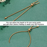 Adjustable 304 Stainless Steel Slider Bracelets Making,Bolo Bracelets, Golden, Single Chain Length: about 11cm, 10pcs