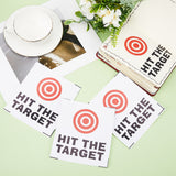 PVC Reminder Stickers, for Toilet, Word Hit The Target, Red, 140x132x0.2mm