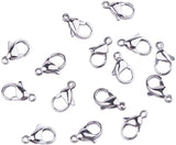 304 Stainless Steel Lobster Claw Clasps, Stainless Steel Color, 15x9x4mm, Hole: 2mm, about 100pcs/box