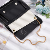 Wool Felt Bag Organizer Inserts, with Alloy Grommet & Bag Strap Chains, for Envelope Bag Interior Accessories, Rectangle, Mixed Color, Insert: 5.5~16.9x7.4~26x0.4~1cm, Hole: 8~10mm, 6pcs, Chains: 120x0.7cm, 1 strand