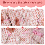 Blank Rug Hooking Mesh Canvas Latch Hook Rug Making Kits, BurlyWood, 15.8~50x2.5~50x2x2cm, 3pcs/set