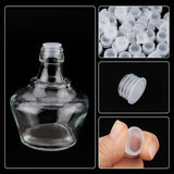 50Pcs PE Plastic Bottle Caps, for Bottle, Column, White, 18.5x11mm