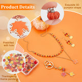 12 Style Autumn Theme Alloy Enamel Pendants, Pumpkin & Maple Leaf, Mixed Color, 10.5~23.5x10~19x1~10mm, Hole: 1.4~2mm, 64pcs/box