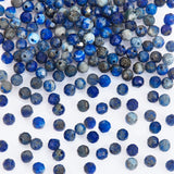 2 Strands Natural Lapis Lazuli Beads Strands, Faceted, Round, 2~3x2~2.5mm, Hole: 0.2mm, about 181~210pcs/strand, 15.9~16.3 inch(40.4~41.5cm)