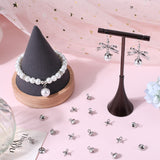 100Pcs 304 Stainless Steel Screw Cup Peg Bails, For Half Drilled Beads, Stainless Steel Color, 10x8mm, Hole: 2mm, Pin: 1.2mm