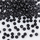 2 Strands Natural Black Spinel Beads Strands, Faceted, Round, 3mm, Hole: 0.5mm, about 132~135pcs/strand, 15 inch