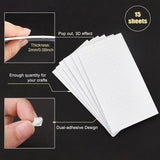 Foam Pad Stickers, with Adhesive Back, for Anti Slip Accessories, Rectangle, White, 6x6mm, 264pcs/sheet