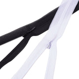 Garment Accessories, Nylon Zipper, Zip-fastener Components, Black & White, 40x2.5cm, 25pcs/color, 50pcs/set
