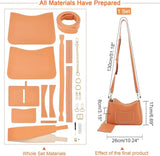 DIY Underarm Bag Making Kits, including Imitation Leather Cover and Alloy & Iron Findings, Sandy Brown