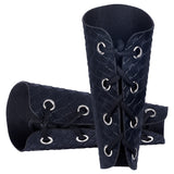 Adjustable Polyester Cord Bracelet, Gauntlet Wristband, Cuff Wrist Guard for Men, Black, 17.4x20.3x0.24cm
