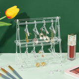 Acrylic Earring Display Stands, Clothes Hangers Shaped, Clear, 15pcs/set
