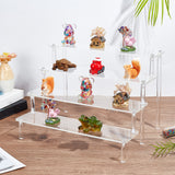 4-Tier Assembled Transparent Acrylic Organizer Display Risers, for Action Figures, Cosmetic, Favor Goods Storage, Clear, Finish Product: 30x30.4x20cm