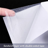 Double Sided Tape Adhesive Paper, For Packing Paper Craft Handmade Card Photo Albums, White, 42x29x0.02cm