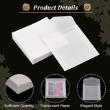 Translucence Paper Envelopes, Blank Envelope, Rectangle, White, 120x120x0.5mm