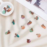 Transparent Resin & Walnut Wood Stud Earring Findings, with Brass Ear Nuts, Flat Round & Oval, Mixed Color, Stud Earring Findings: 8pairs, Brass Ear Nuts:20pcs