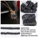 Natural Lava Rock Beads Starnds, Cube, 6~7x6x5.5mm, Hole: 1mm, about 60pcs/strand, 14.96''(38cm)