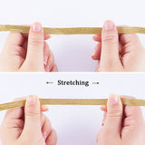 24 Yards Flat Nylon Elastic Cord/Band, with Rubber Inside, Webbing Garment Sewing Accessories, Dark Khaki, 12.5mm