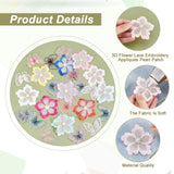 22Pcs 22 Style Layer Polyester Embroidery Lace Sewing Ornaments, Iron on Patches, DIY Garment Accessories, Flower & Butterfly, Mixed Color, 48~70x38~69x1~6.9mm, 1pc/style