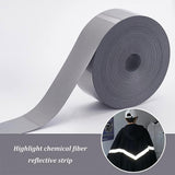 TC Hot Melt Reflective Tape, for Clothes, Worksuits, Rain Coats, Jackets, Black, 25x0.2mm, 25m/bag
