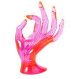 Plastic Ring Display Hand Model, Hot Pink, 8x17cm