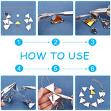 Sew on Acrylic, Triangle, Silver, 25x28x1.5mm, Hole: 1.2mm