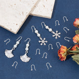 200Pcs Plastic Earring Hooks, Ear Wire, with Horizontal Loop, WhiteSmoke, 11x9x0.6mm, Hole: 0.9mm