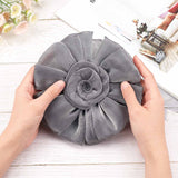 Flower Lace Curtain Tiebacks, Window Curtain Holdbacks for Home Office Decorative Rope Tie Backs, Dark Gray, 665~670mm, Flower: 170x13.5mm