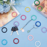 30Pcs 15 Colors Zinc Alloy Spring Gate Rings, Round Ring, Mixed Color, 33x4mm, 6 Gauge, Inner Diameter: 25mm, 2pcs/color