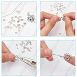 30Pcs 925 Sterling Silver Crimp Bead Cover, Silver, 4x5x2.5mm