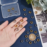 30Pcs 2 Colors 304 Stainless Steel Beads, Rondelle, Golden & Stainless Steel Color, 10x5mm, Hole: 6mm, 15pcs/color