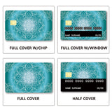 Rectangle PVC Plastic Waterproof Card Stickers, Self-adhesion Card Skin for Bank Card Decor, Flower, 186.3x137.3mm
