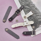 8Pcs 4 Style Imitation Leather Toggle Buckle, with Rectangle & Star Alloy Findings, for Bag Sweater Jacket Coat, DIY Sewing Accessories Crafts, Mixed Color, 2pcs/style