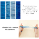 3 rolls 3 colors Nylon Thread, Rattail Satin Cord, Blue, 1.5mm, about 38.27 yards(35m)/roll, 1roll/color